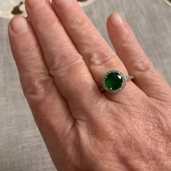 Bittersweet Silver and Green CZ Ring - Picture 5 of 5